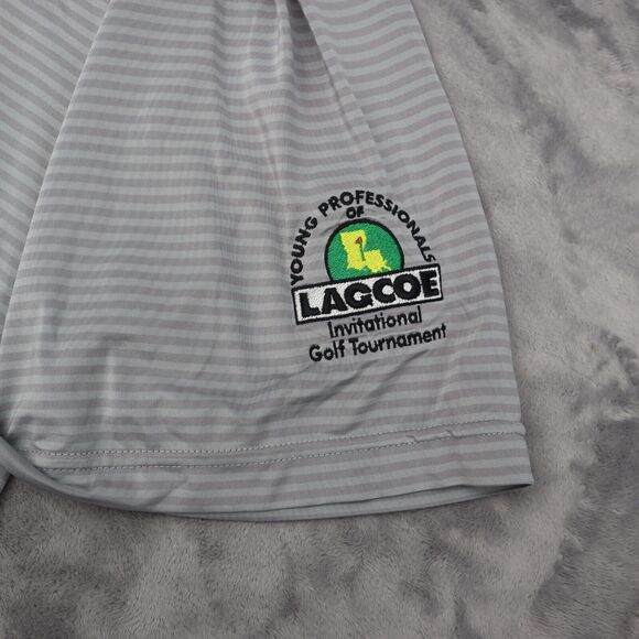 Foot Joy Shirt Mens XXL Gray Striped Polo FJ Golf Golfing Athletic Performance - Picture 7 of 16